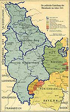 Karte: Rheinprovinz 1815