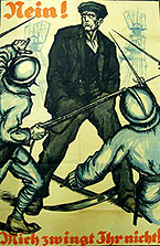 Plakat zum "Passiven Widerstand" im Ruhrgebiet 1923